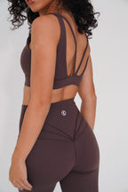 KIMITH I am Beautifully Radiant Quick Dry Coffee Sports Bra