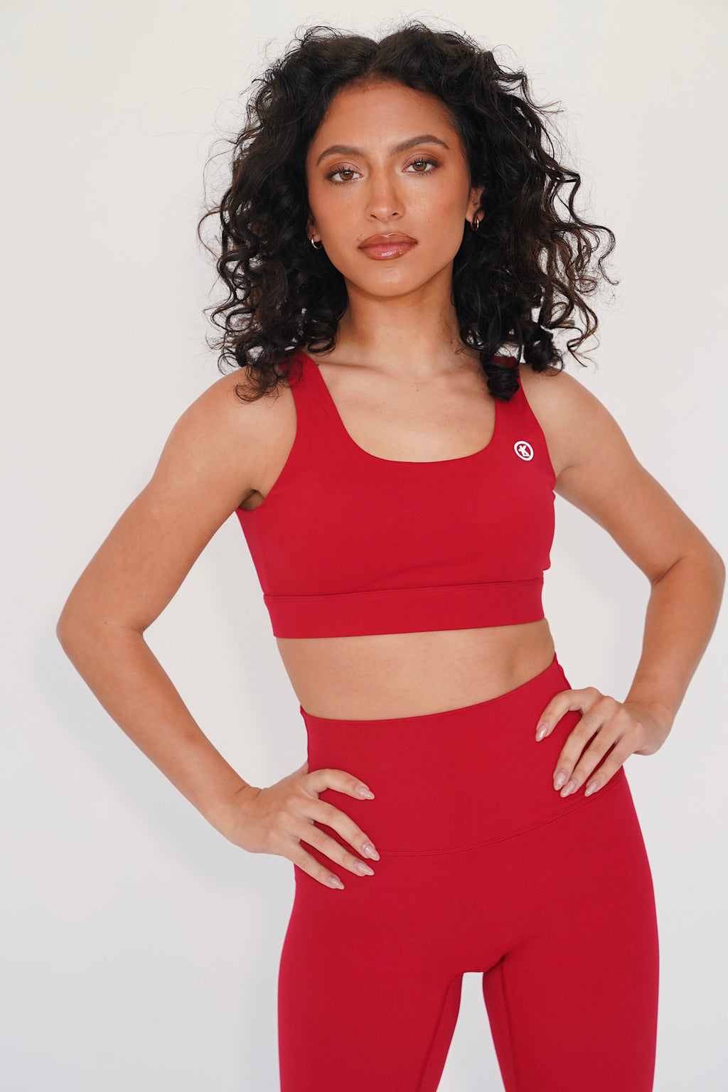 KIMITH I am Beautifully Radiant Quick Dry Red Sports Bra