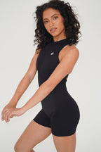 KIMITH I am Limitless Zipper Bodysuit in Black