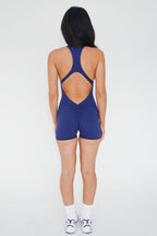 KIMITH I am Limitless Zipper Bodysuit in Navy