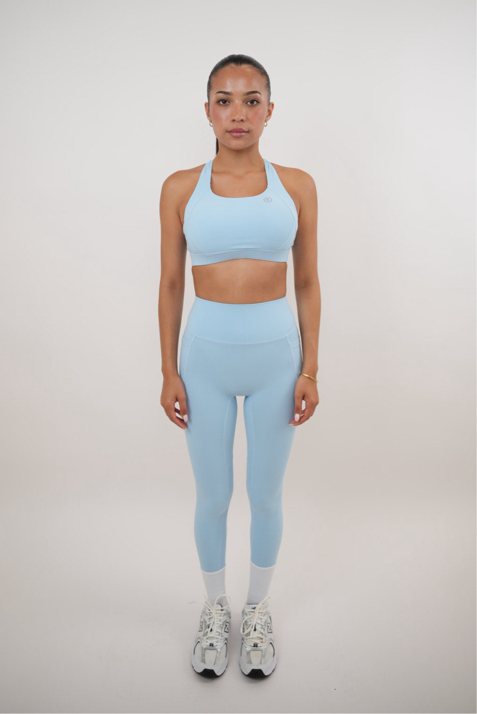KIMITH I Am Glowing Sky Blue Quick Dry Butter Legging