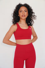 KIMITH I am Beautifully Radiant Quick Dry Red Sports Bra