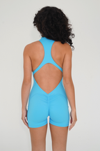 KIMITH I am Limitless Zipper Bodysuit in Light Blue
