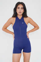 KIMITH I am Limitless Zipper Bodysuit in Navy