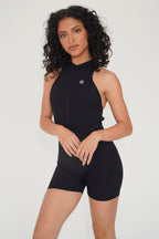 KIMITH I am Limitless Zipper Bodysuit in Black