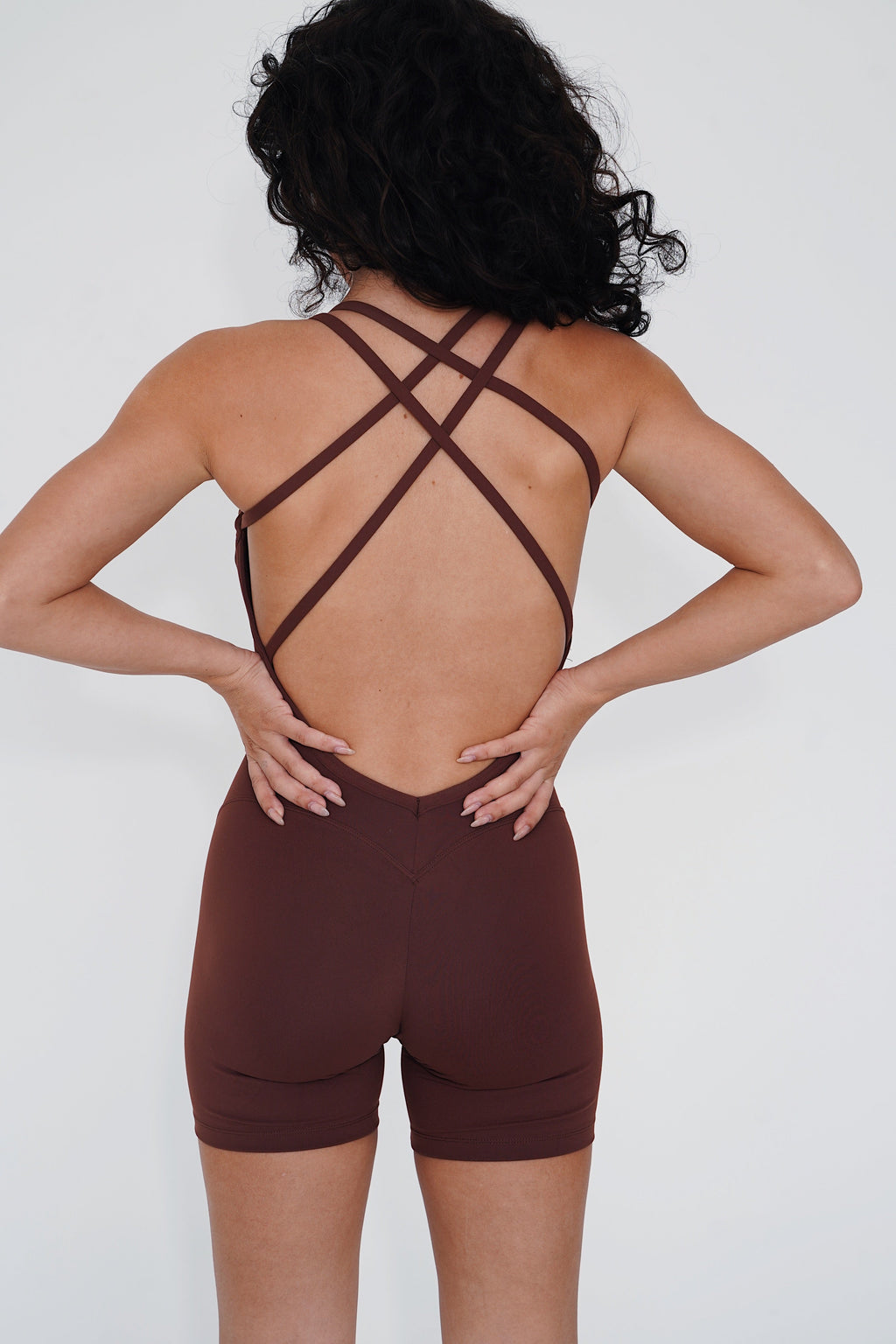KIMITH I Am Enough Chocolate Stretch Bodysuit