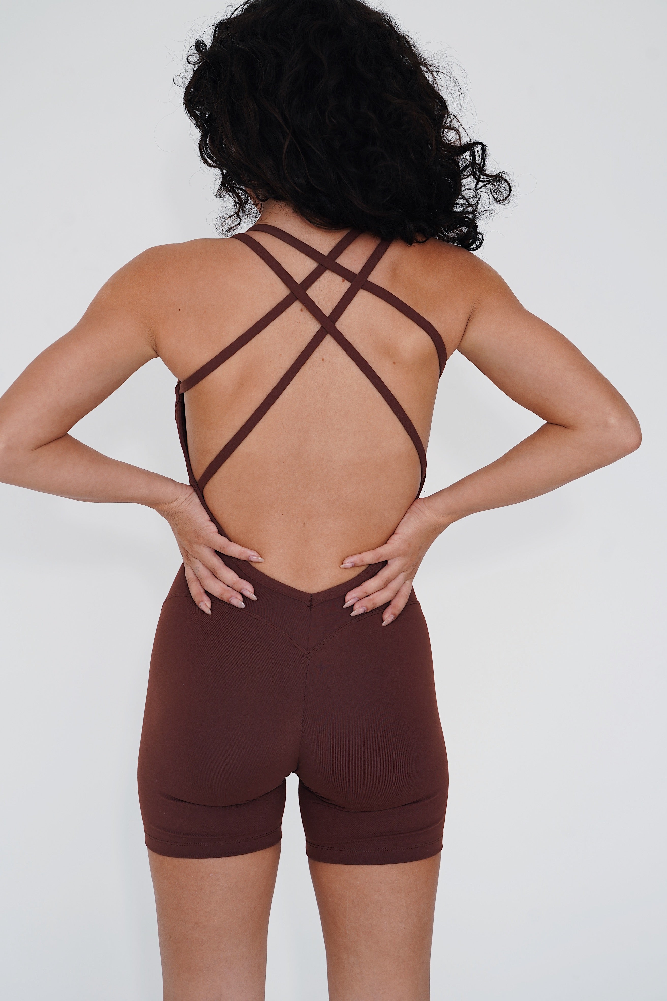 KIMITH I Am Enough Chocolate Stretch Bodysuit
