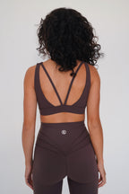 KIMITH I am Beautifully Radiant Quick Dry Coffee Sports Bra