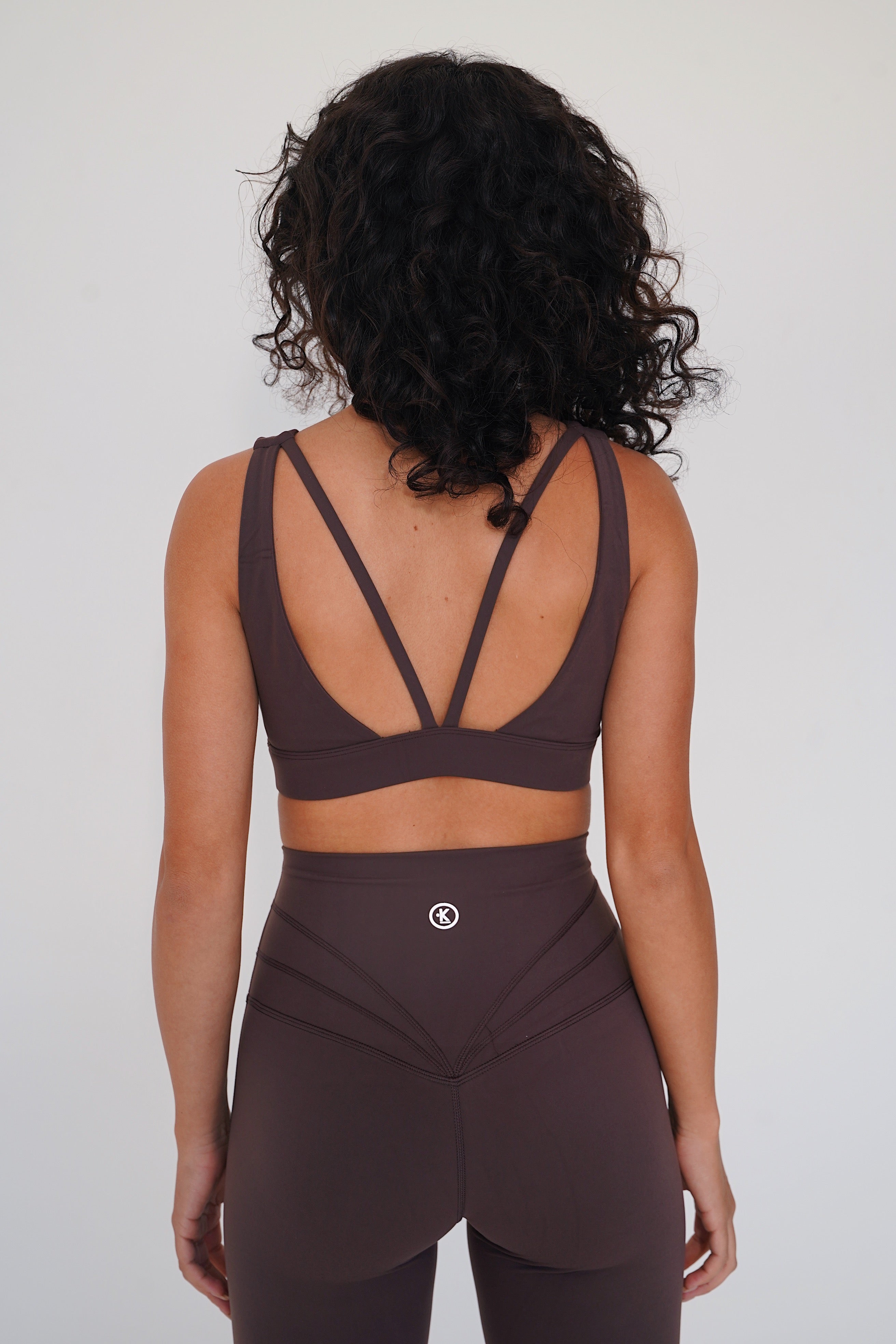 KIMITH I am Beautifully Radiant Quick Dry Coffee Sports Bra