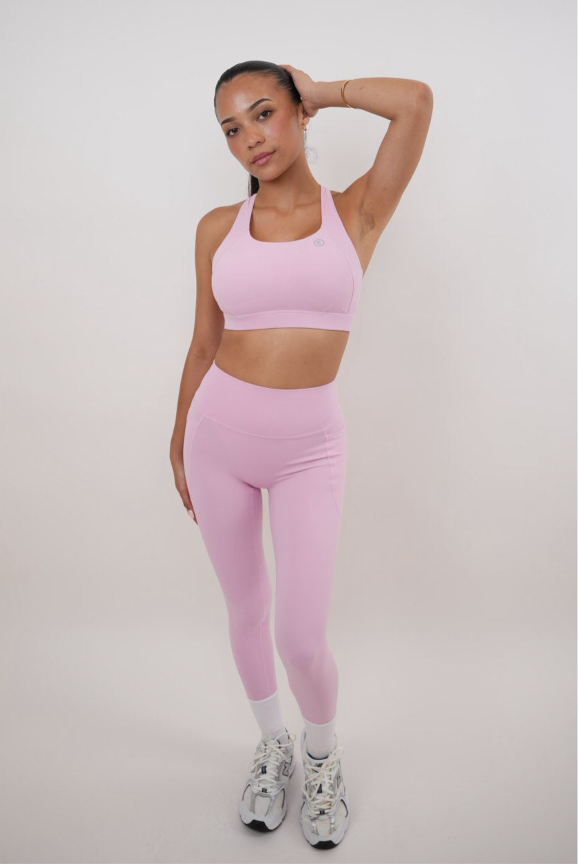 KIMITH I Am Glowing Pink Blossom Quick Dry Butter Legging