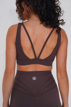 KIMITH I am Beautifully Radiant Quick Dry Coffee Sports Bra