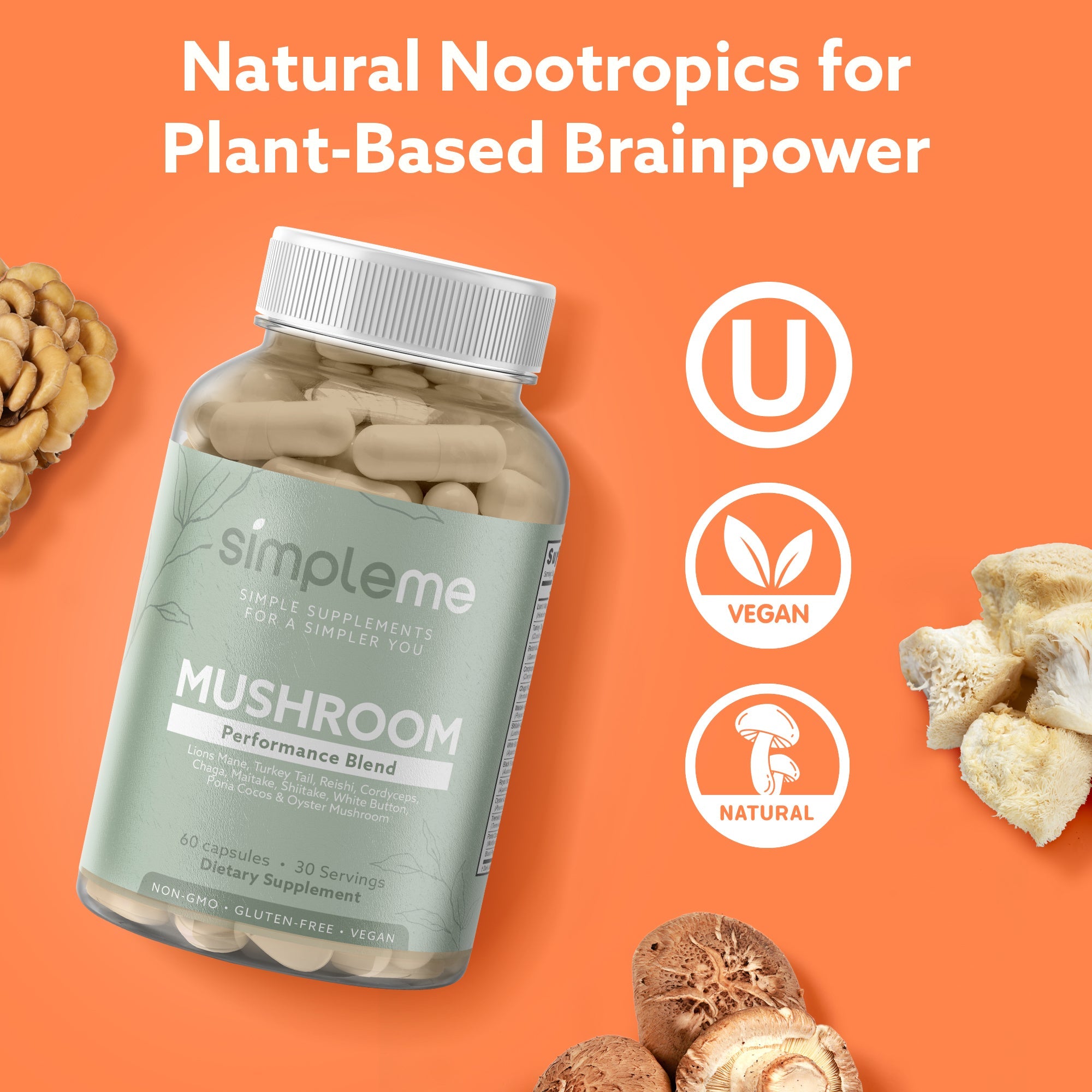 SimpleMe Multi-Mushroom Supplement