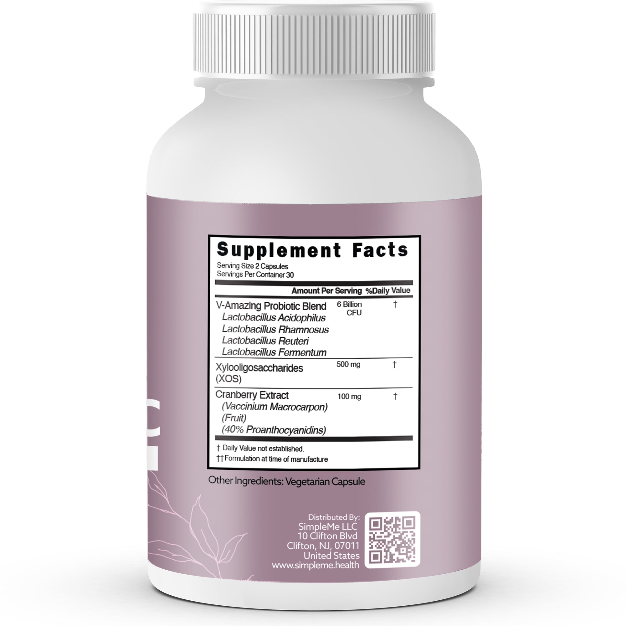 SimpleMe Women's Vaginal Health Probiotics