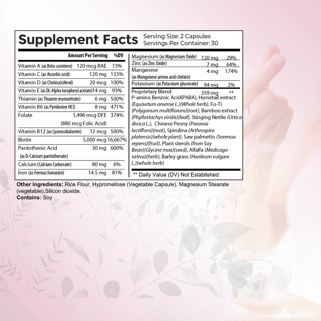 Glow Hair, Skin, and Nail Support Supplement