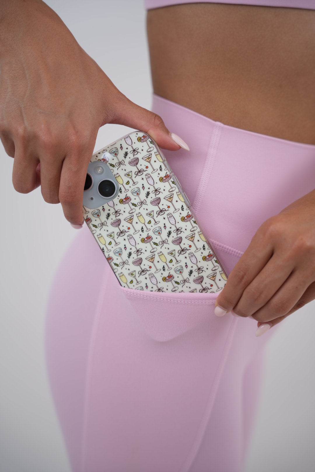 KIMITH I Am Glowing Pink Blossom Quick Dry Butter Legging