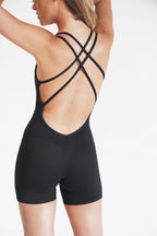 KIMITH I Am Enough Black Stretch Bodysuit