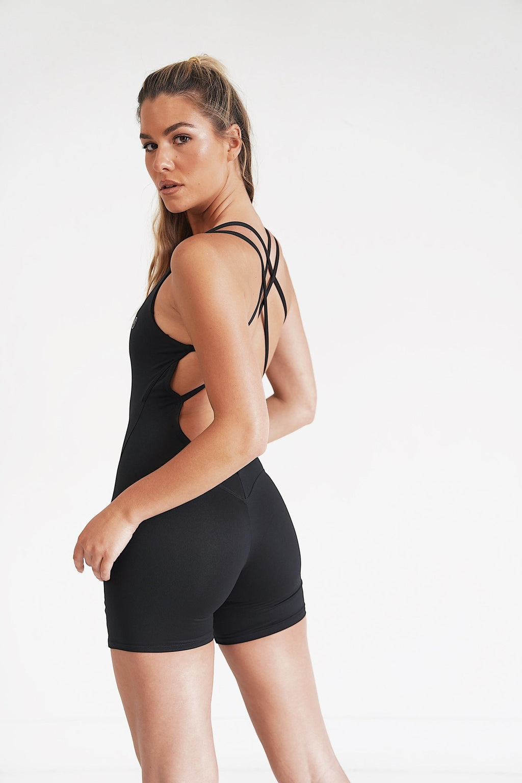 KIMITH I Am Enough Black Stretch Bodysuit