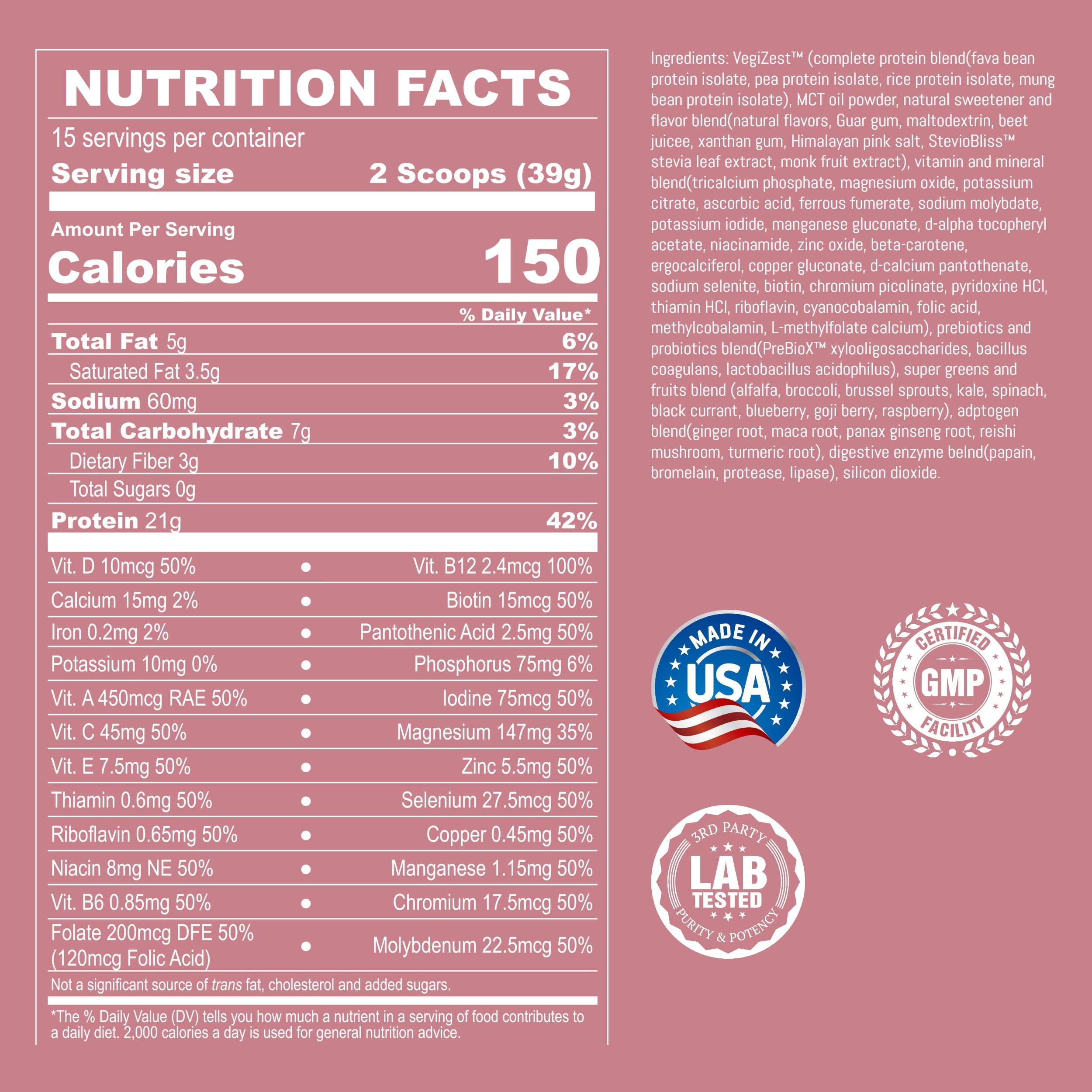 Plant Based meal replacement